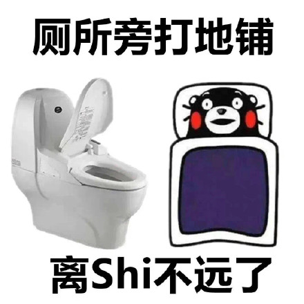 厕所旁打地铺离Shi不远了表情包